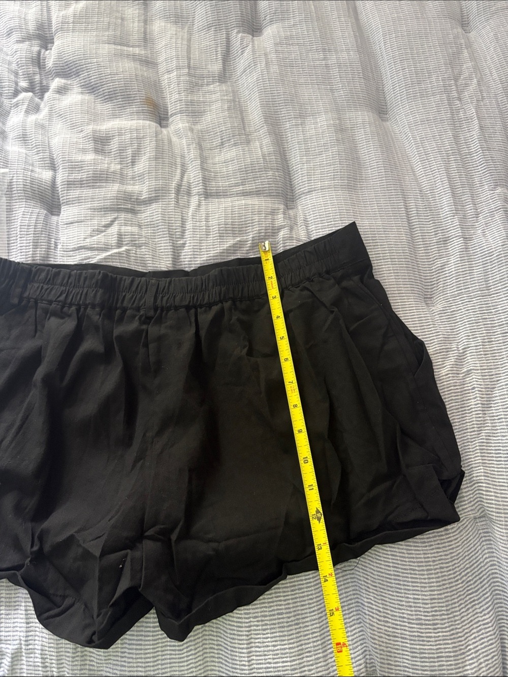 Women’s Black Casual Shorts - Classic High-Waist Style - Picture 3 of 3